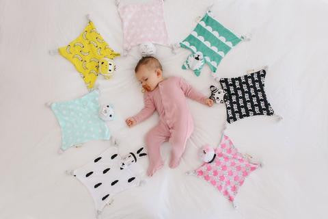 Baby with Kippins comfort toy range