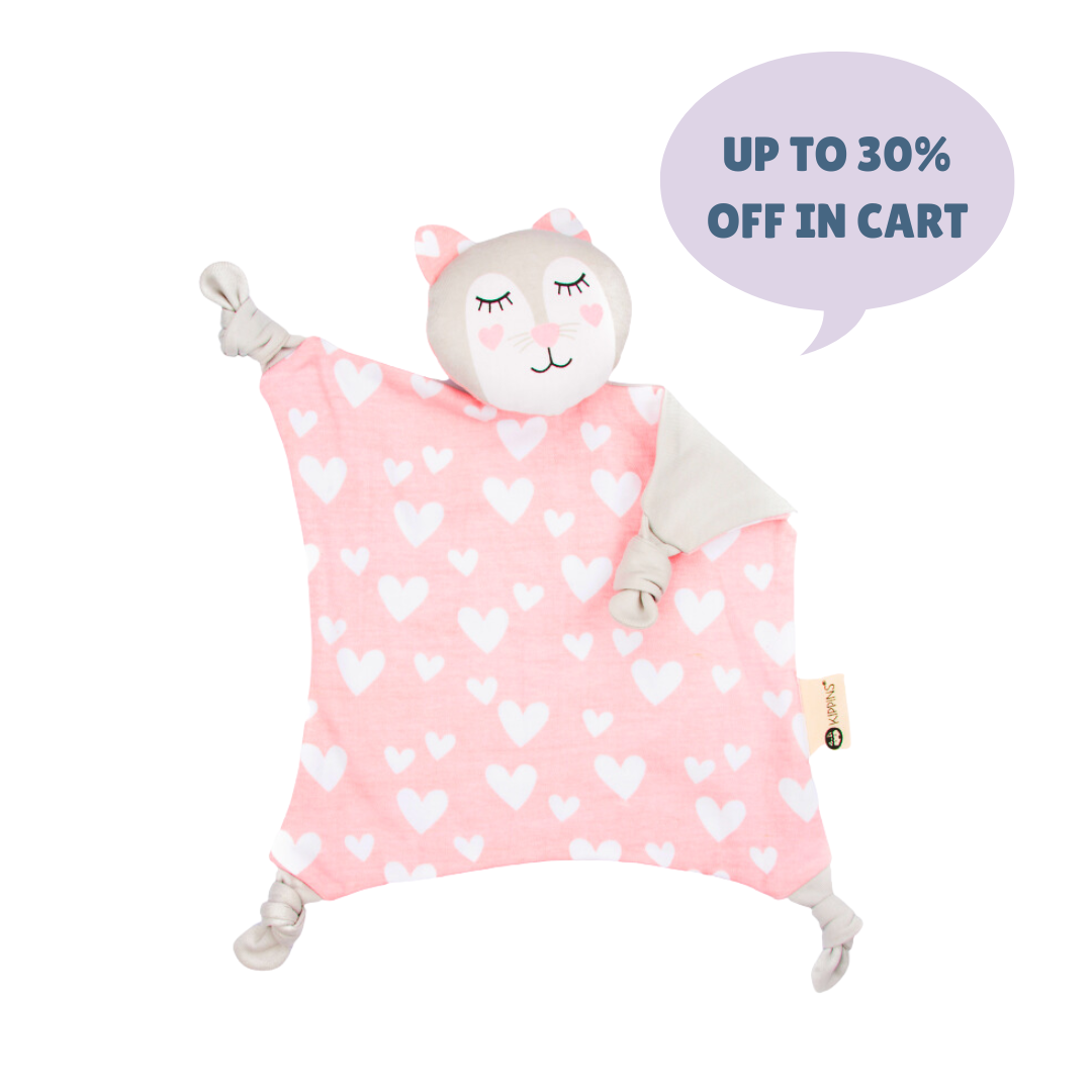 Kitty Kippin Organic Cotton Baby Comforter (PREORDER ARRIVING END MAY)