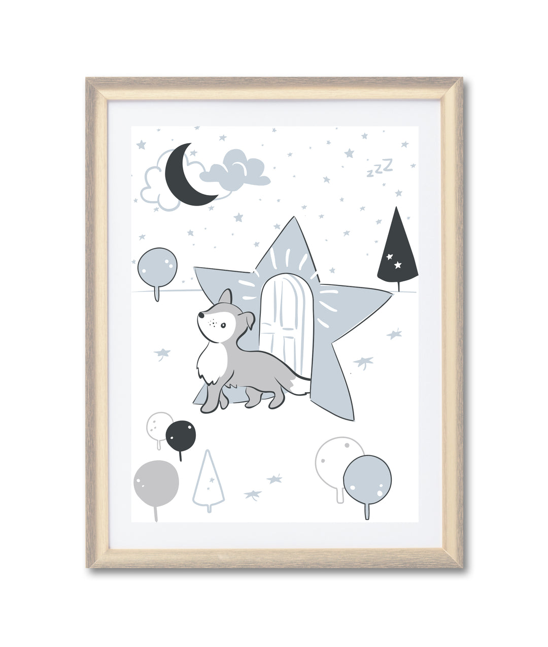 Wolfie Printable Art A4