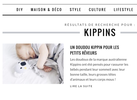 Plumetis french magazine features Kippins products