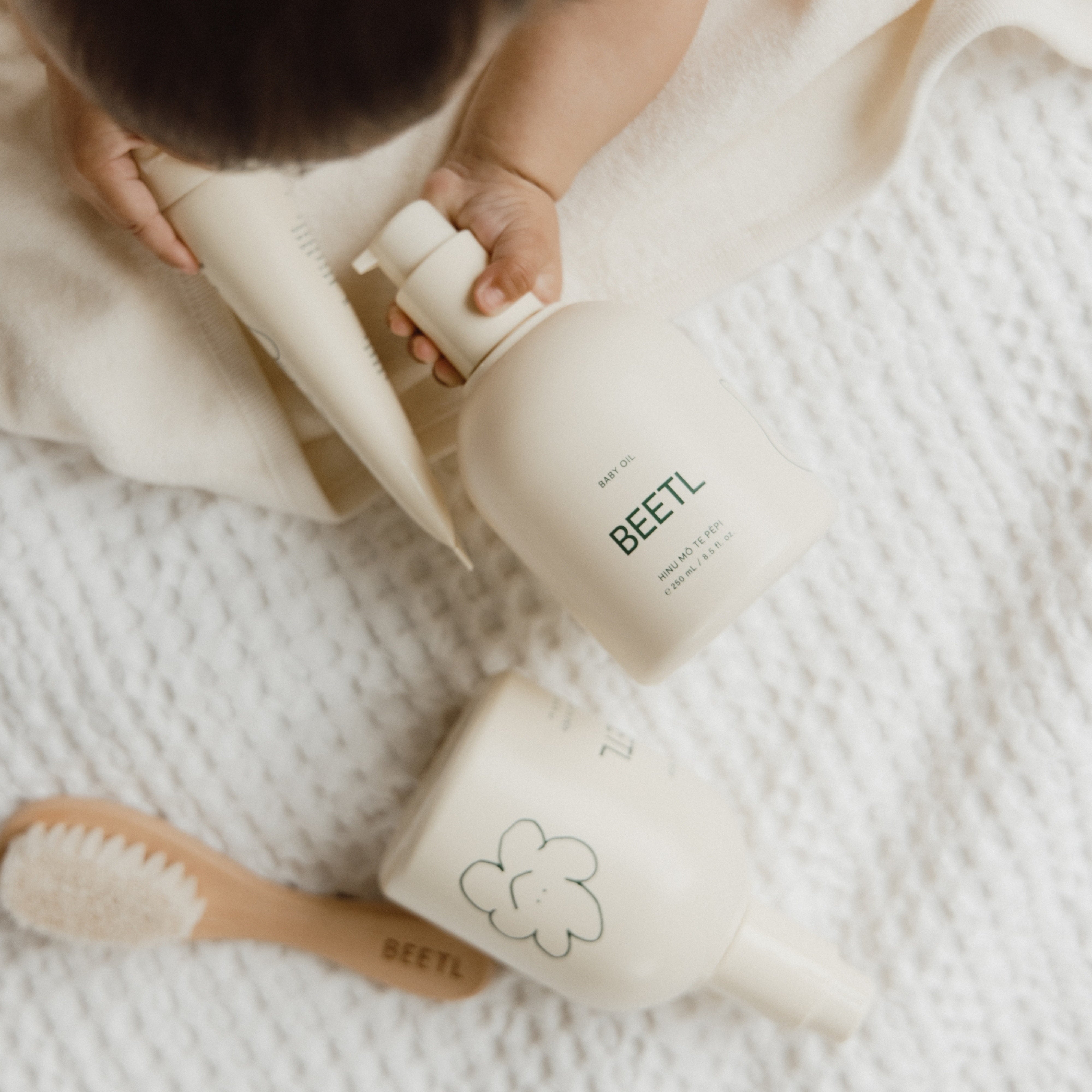 BEETL Baby Cream in 250ml jar with soft, creamy texture, suitable for gentle baby skin care.