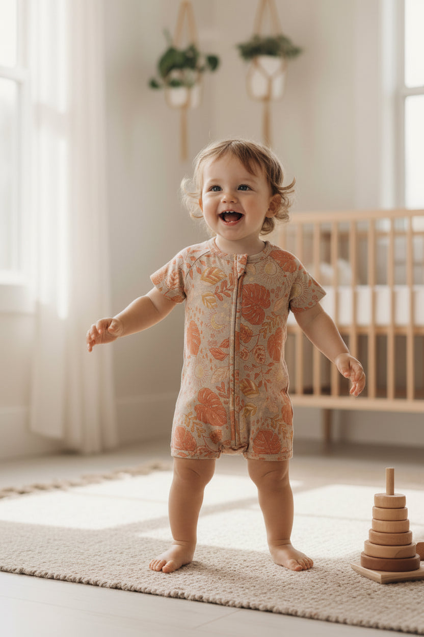 Kippins Sonny Short Sleeve KipZip Romper