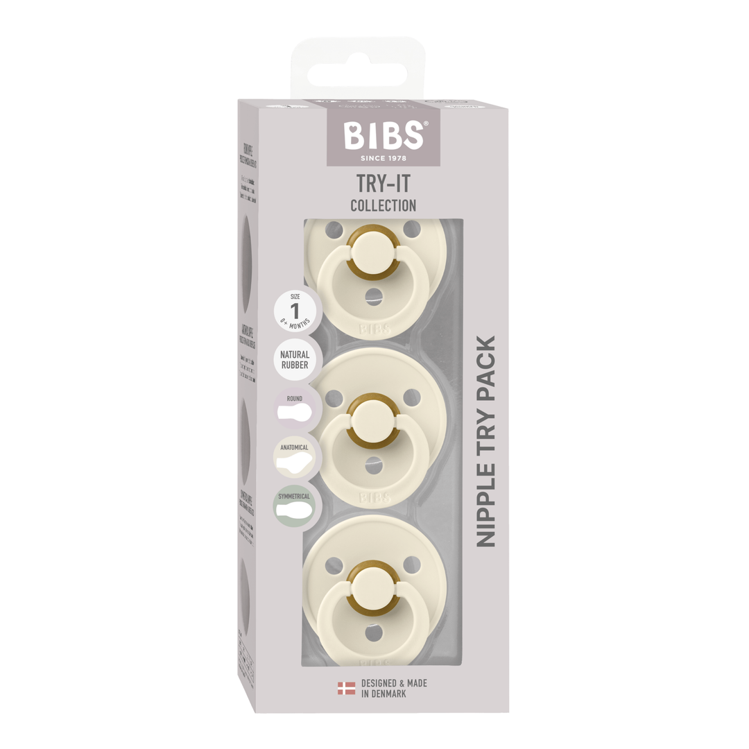 BIBS Try-it Colour 3pk - Ivory