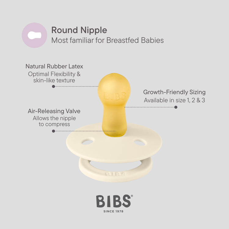 BIBS Try-It Starter Box 3-pack with ivory baby bibs from the BIBS Try-It Collection, featuring soft, absorbent fabric.