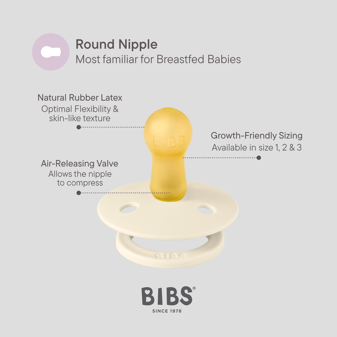 BIBS Try-It Starter Box 3-pack with ivory baby bibs from the BIBS Try-It Collection, featuring soft, absorbent fabric.