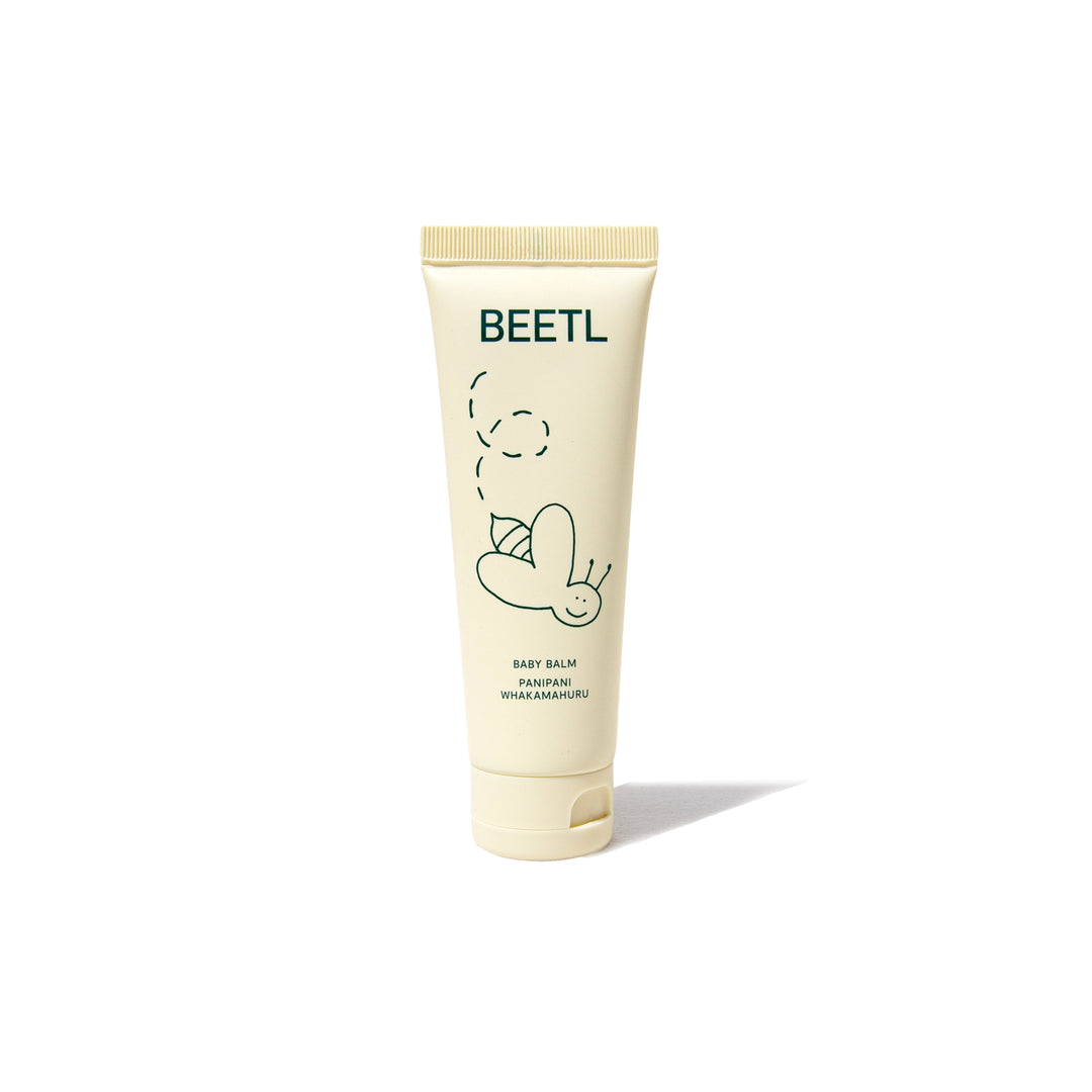 BEETL Baby Balm 75g jar with smooth, creamy texture, suitable for gentle skin care of infants and babies.