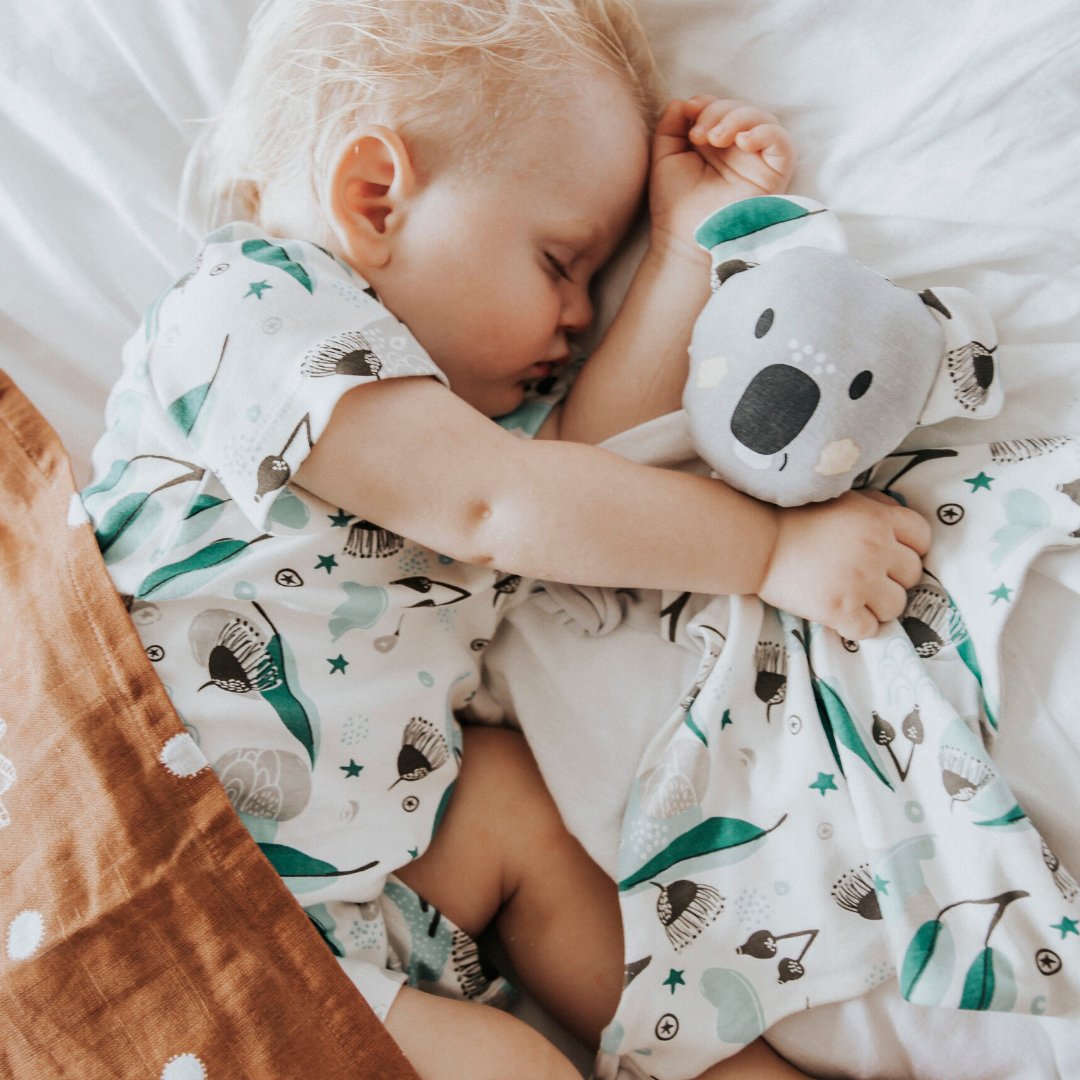 Kippins Banjo organic cotton baby comforter cuddle blankie with soft fabric and cute design for gentle comfort and soothing.