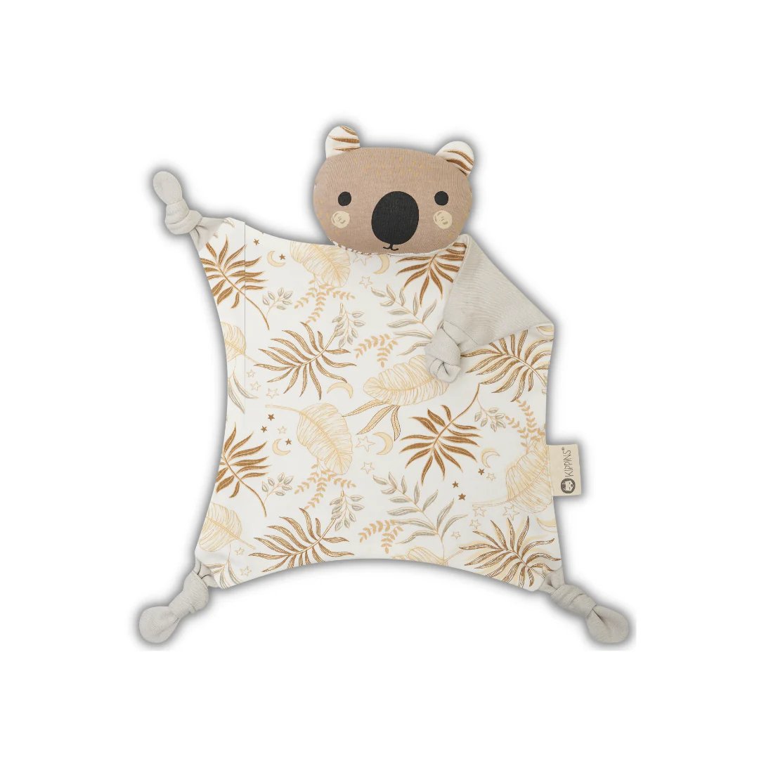 Kippins Dusty Kippin organic cotton baby comforter cuddle blankie with soft, textured fabric and gentle colors for infants.