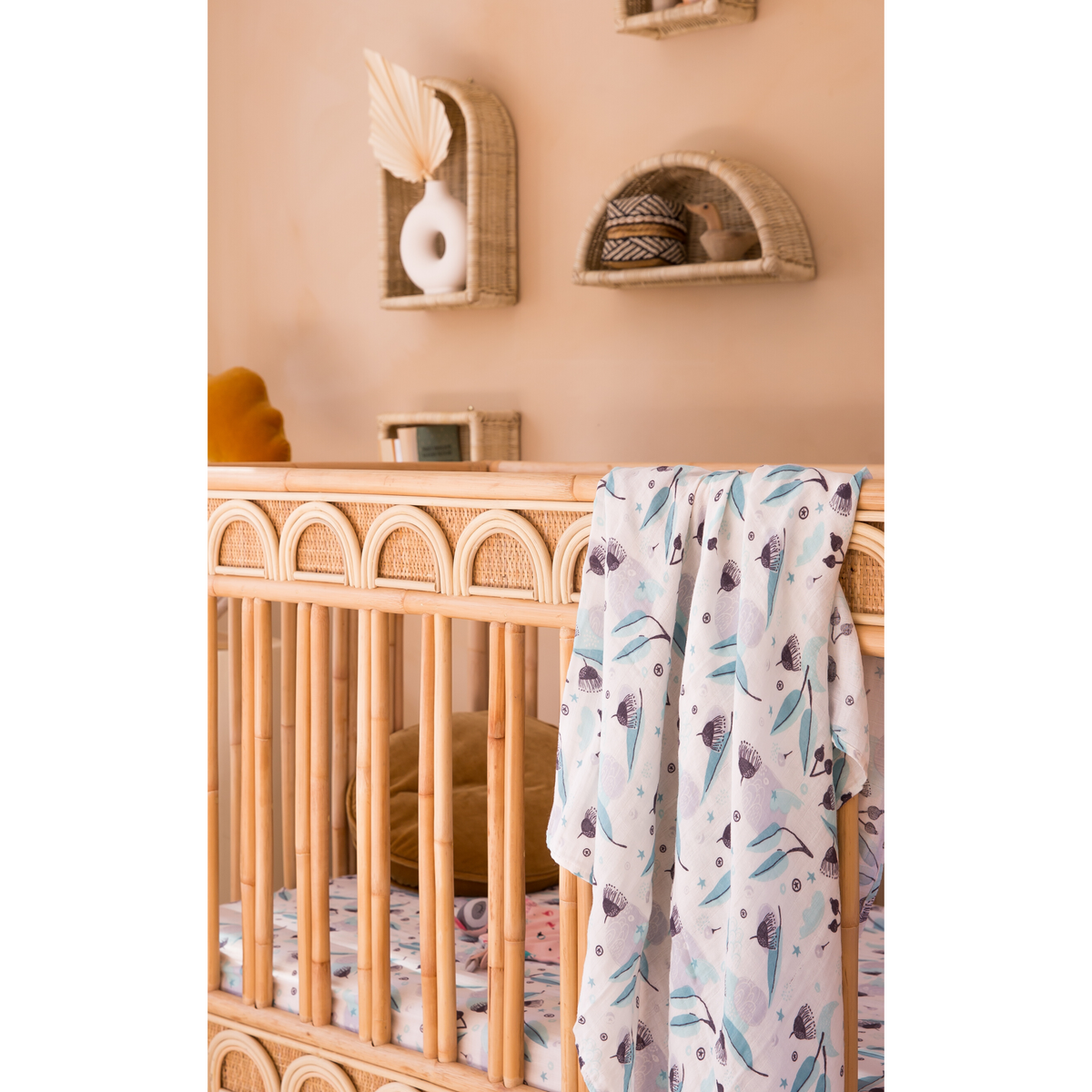 Organic Muslin Wrap - Gum leaf (1523574571043)
